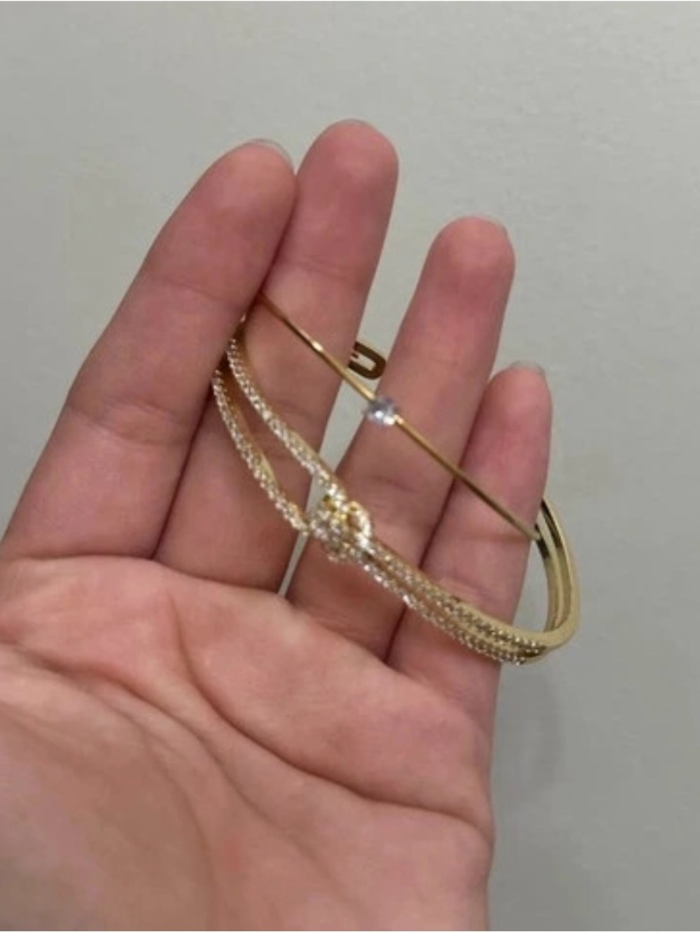 Gold Crystal Accent Women's Bracelet - Unbranded